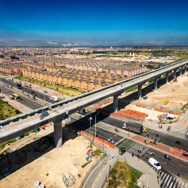 Vista aérea del viaducto 