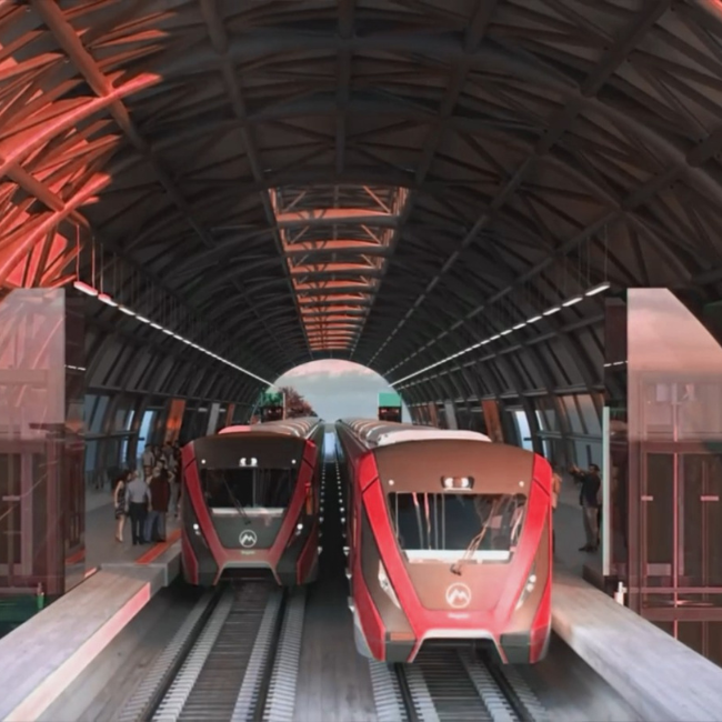 Render de los trenes de la L&iacute;nea 2  