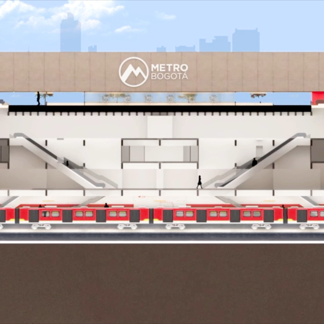 Render del t&uacute;nel de la L&iacute;nea 2 