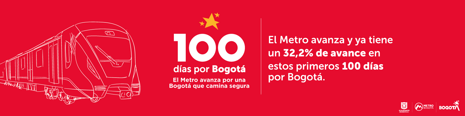 El Metro avanza y ya tiene un 32,2% de avance en estos primeros 100 días por Bogotá