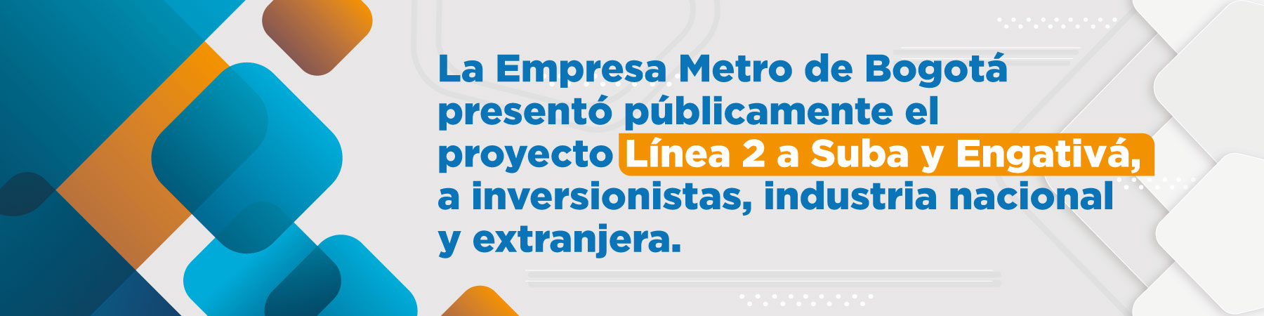 Micrositio Línea 2 del Metro de Bogotá