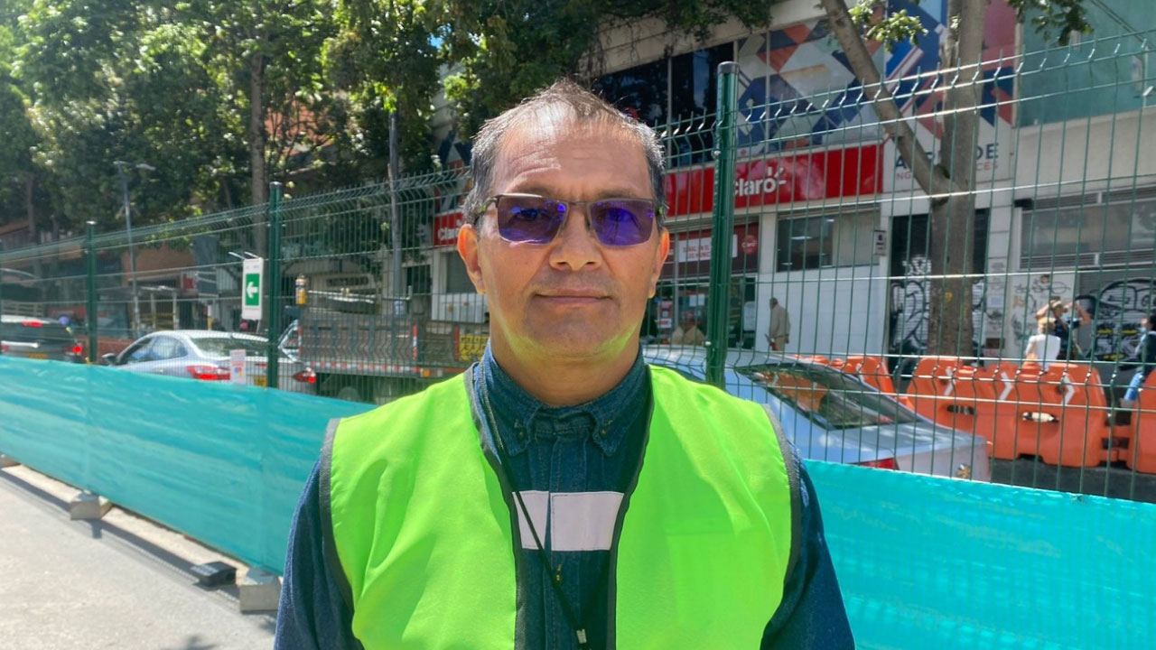 Héctor, trabajador del intercambiador vial de la calle 72