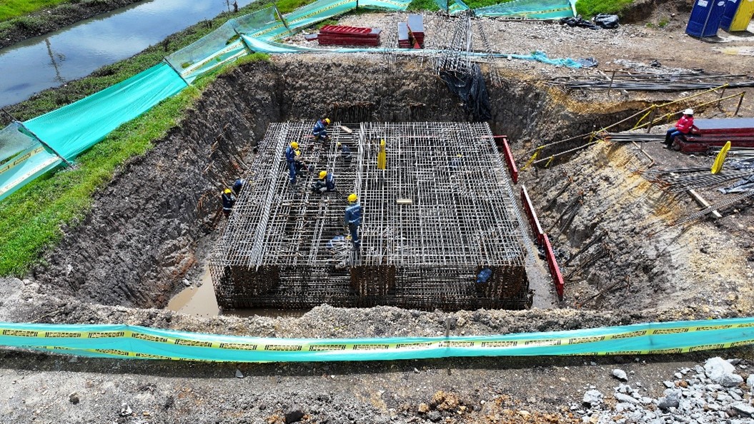 Foto de un dado de cimentación que se está construyendo