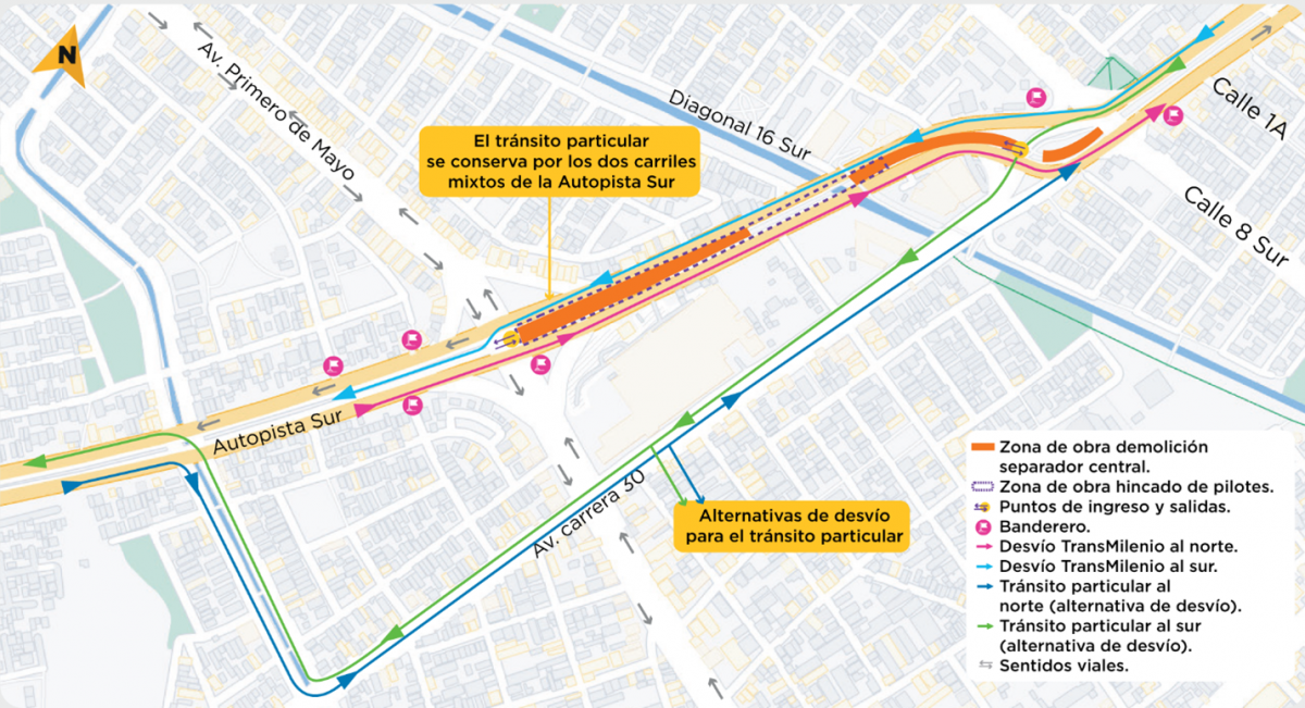 Mapa de la intervención en las calles