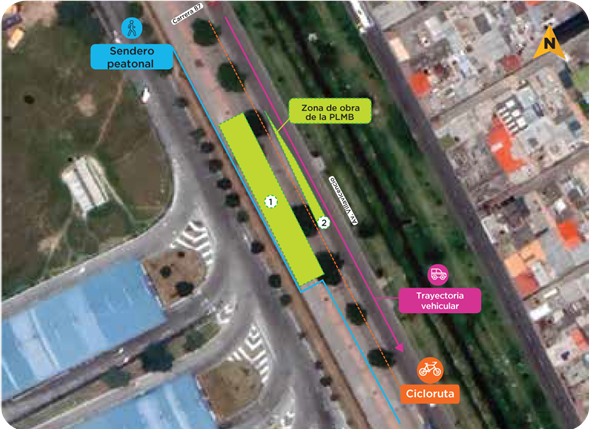 Mapa 6 del cierre 1 en el tramo 1