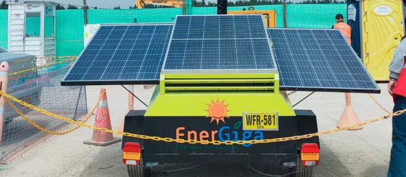 Planta solar en el patio taller de la Primera Línea del Metro de Bogotá