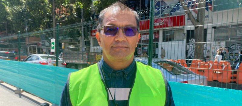 Héctor, trabajador del intercambiador vial de la calle 72