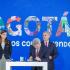 Gerente Leonidas Narváez firmando el convenio de cofinanciación para la Línea 2 del Metro de Bogotá