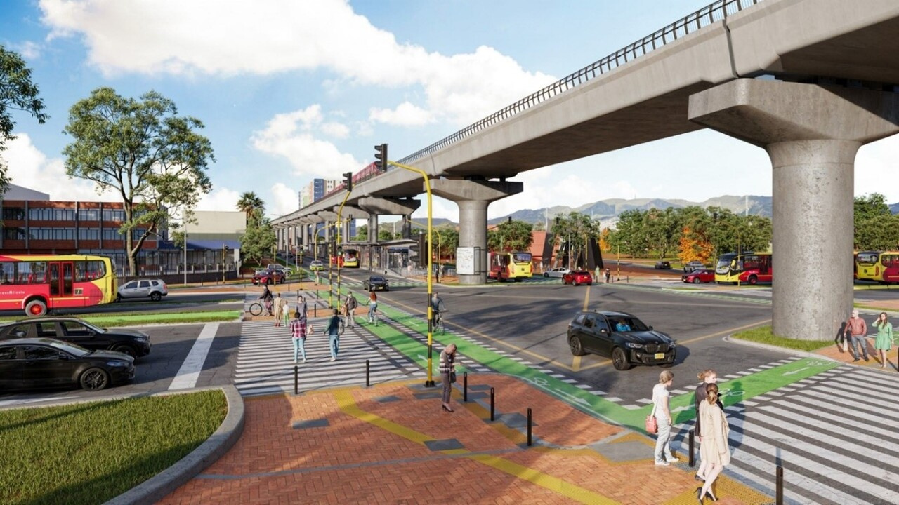 Render de la estación que estará en el sector del Tercer Milenio