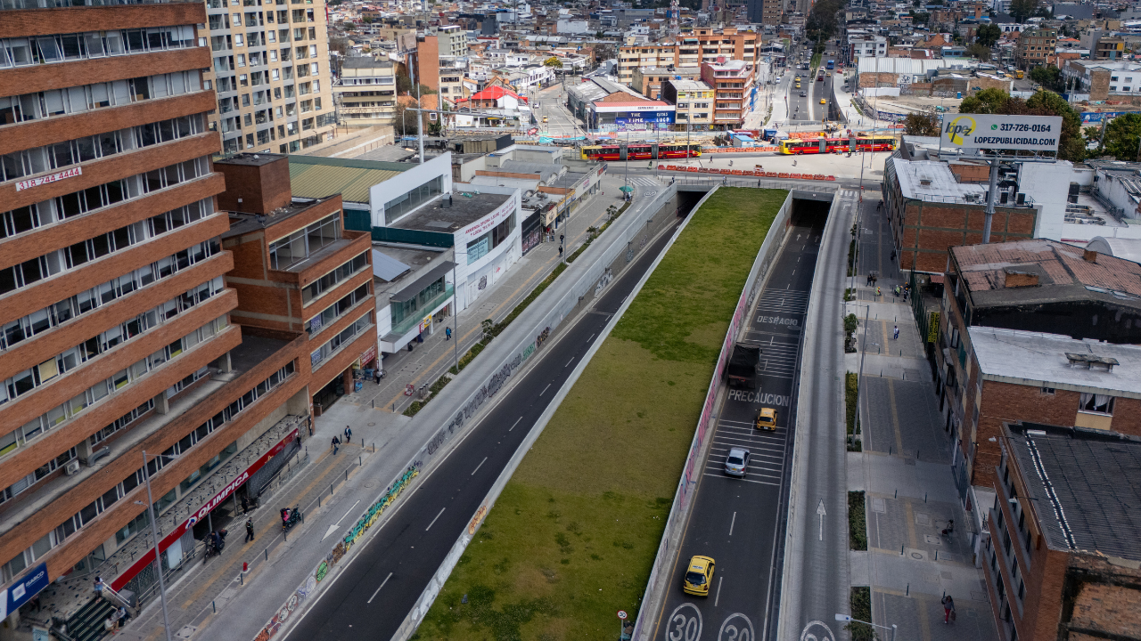 Vista del intercambiador vial en la calle 72