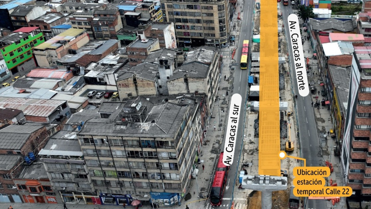 Vista aérea de la calle 22