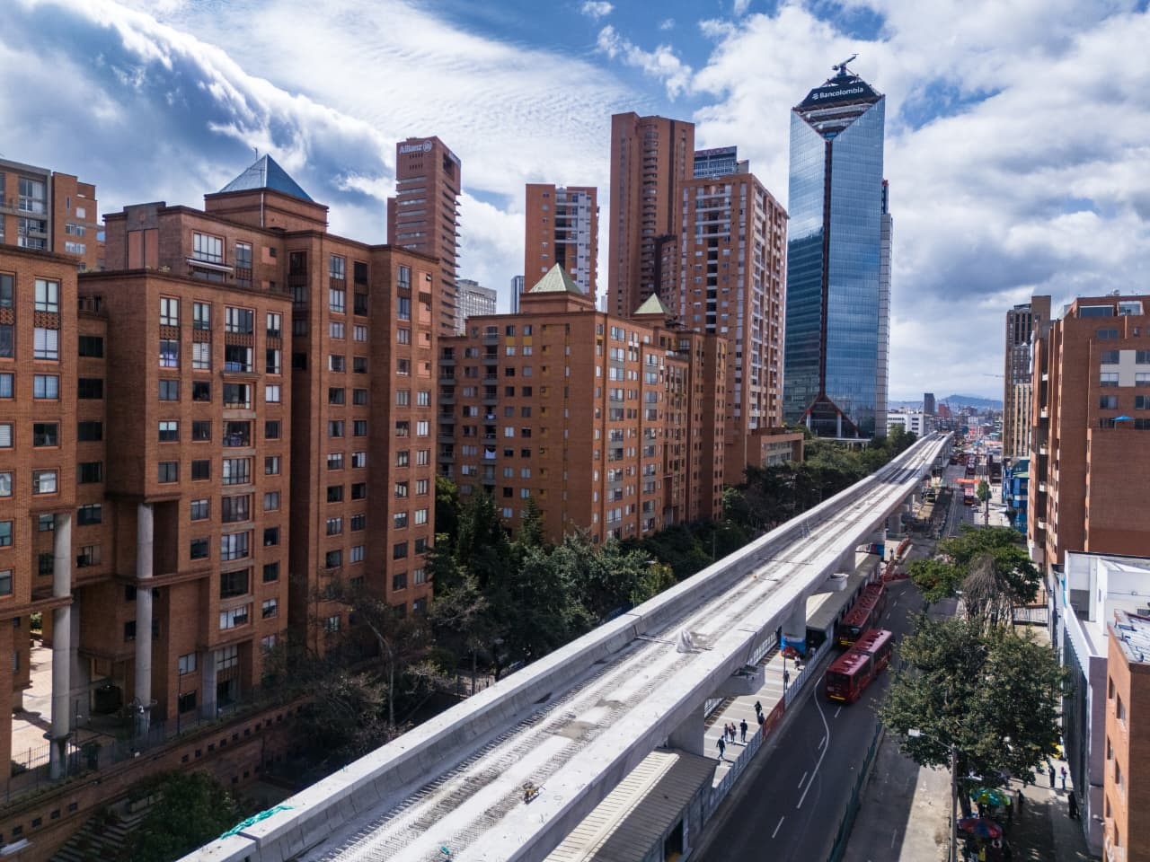 Sector de la Caracas con viaducto construido