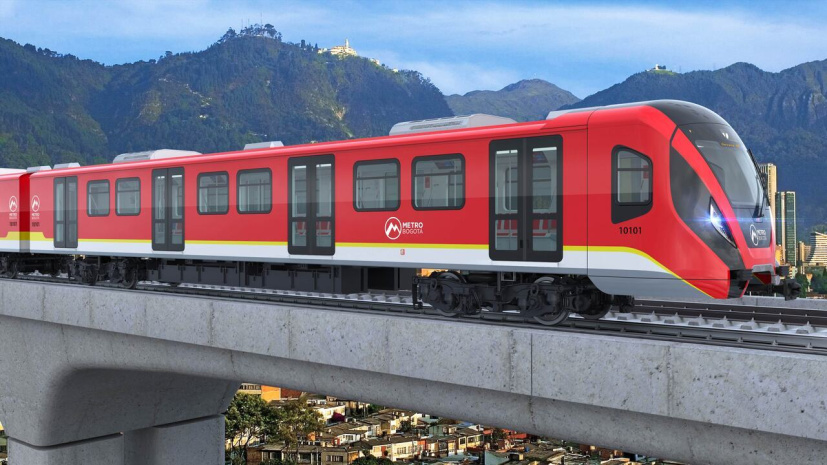 Render de tren rojo